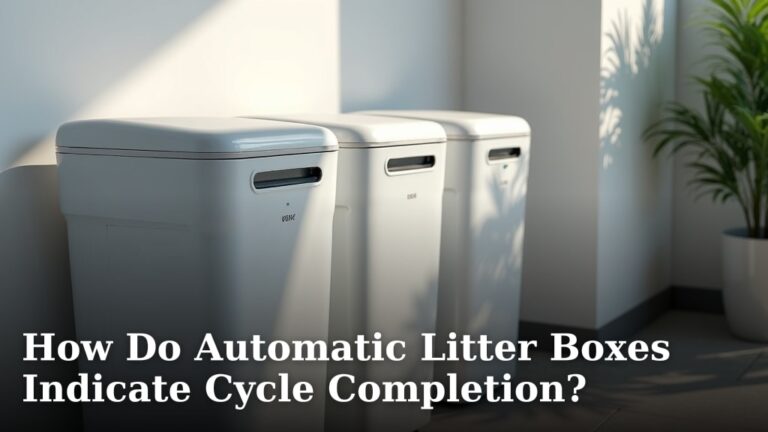 How Do Automatic Litter Boxes Indicate Cycle Completion?