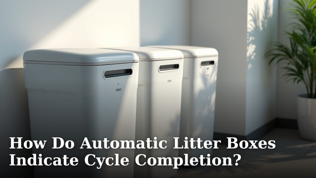 How Do Automatic Litter Boxes Indicate Cycle Completion?